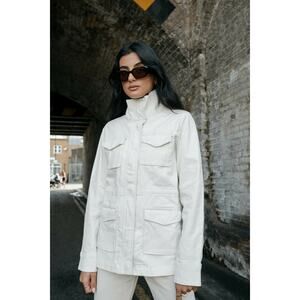 Banana Republic Cream Utility Jacket Size Medium